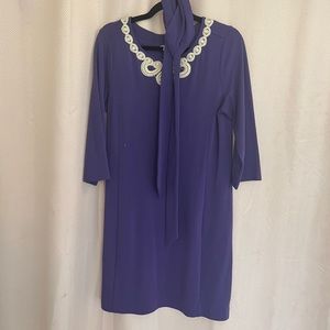 EUC Lilly Pulitzer purple and gold Jonah dress size large